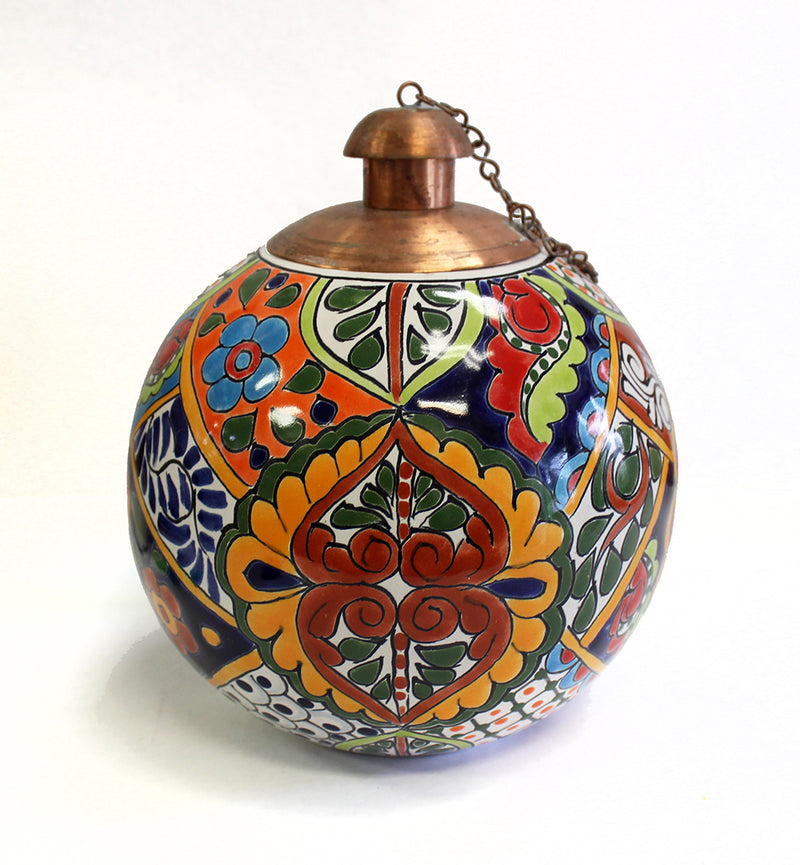 Talavera Ceramic Tabletop Torch- Fiesta