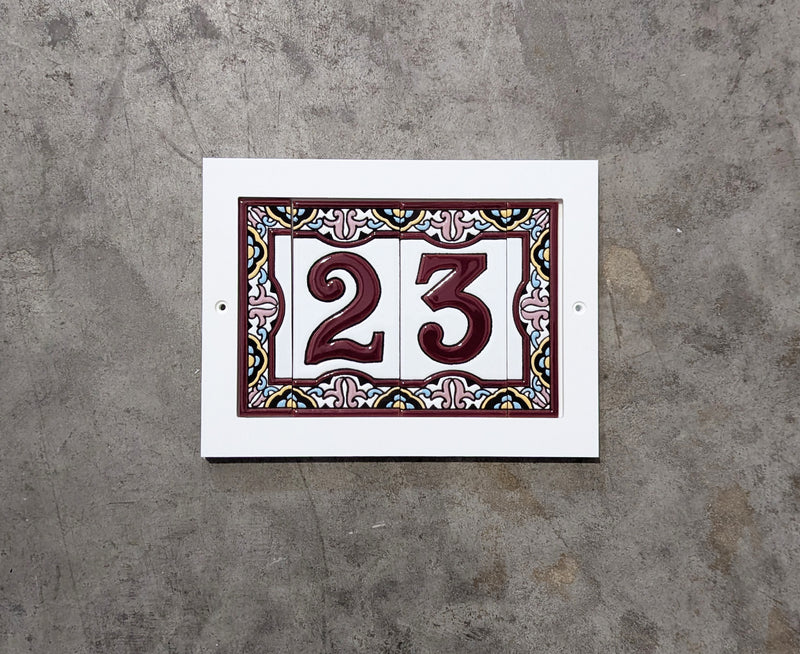 HDPE White Horiz. 2 Number Frame