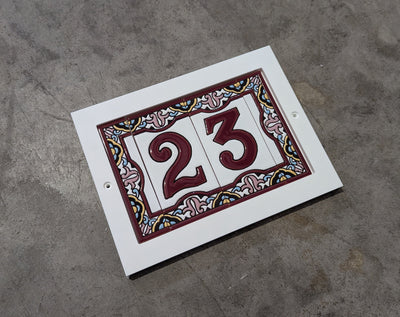 HDPE White Horiz. 2 Number Frame