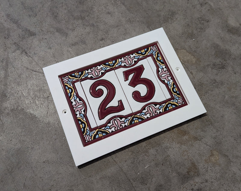 HDPE White Horiz. 2 Number Frame