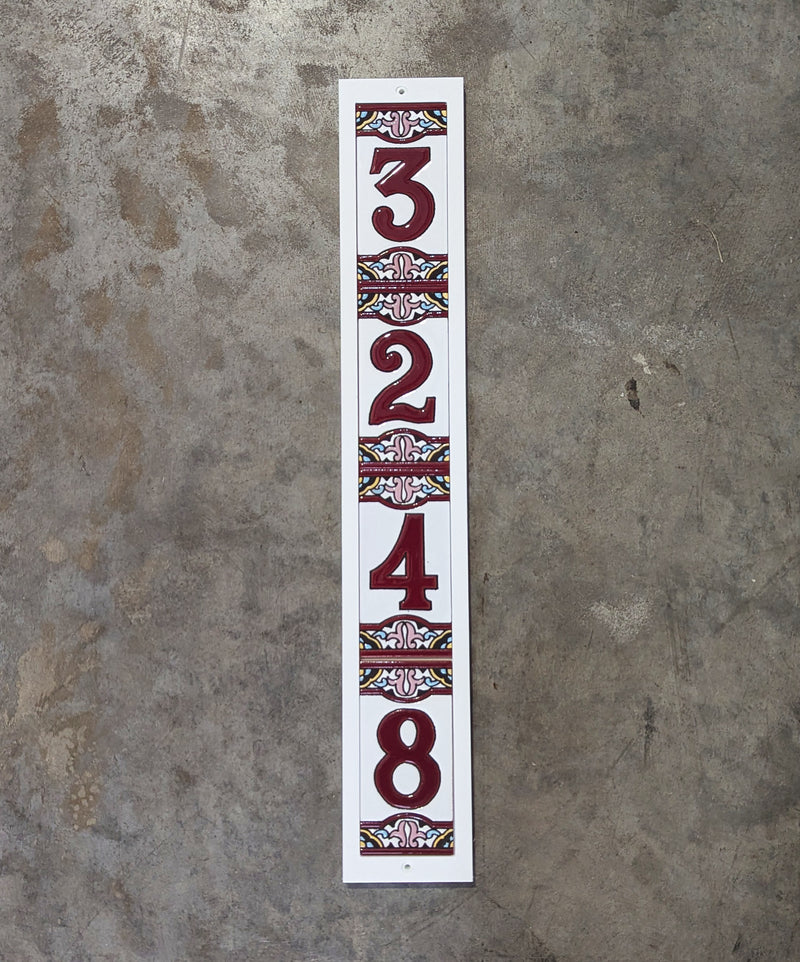 HDPE White Vert. 4 Number Frame