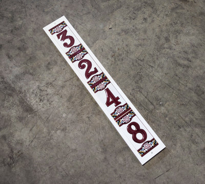 HDPE White Vert. 4 Number Frame