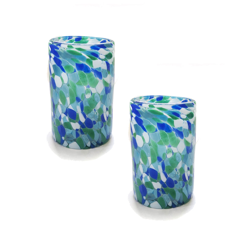 Handblown Water Glasses Set of 2 OCEAN--CLUCWG-8
