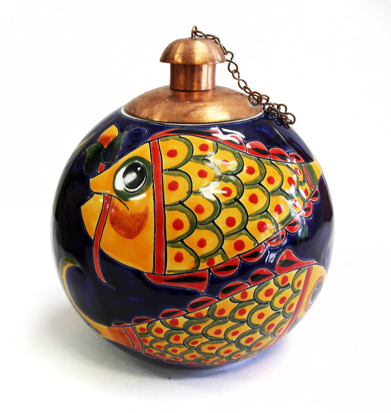 Tropical Fish Ceramic Tabletop Torch