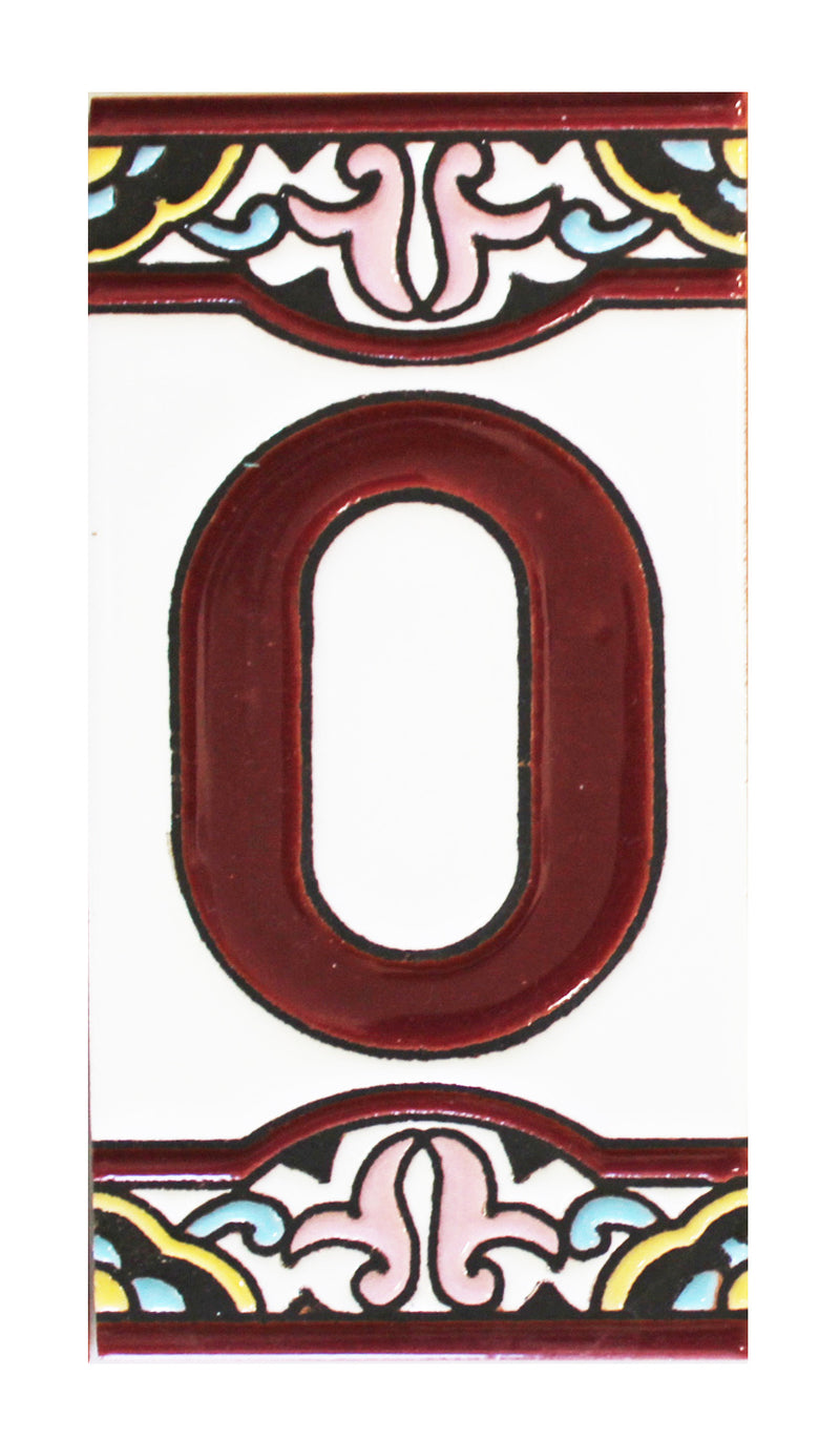 Barcelona 0 Spanish Ceramic House Number 6in