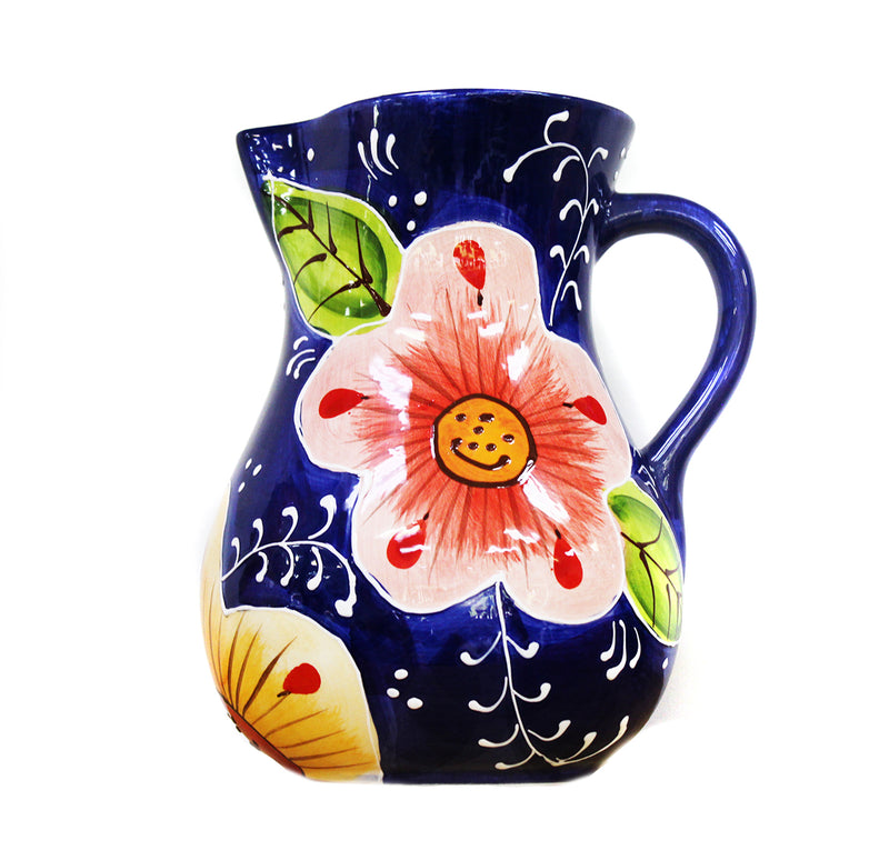 8” Fusion Pitcher Blue Flower- RS1038S