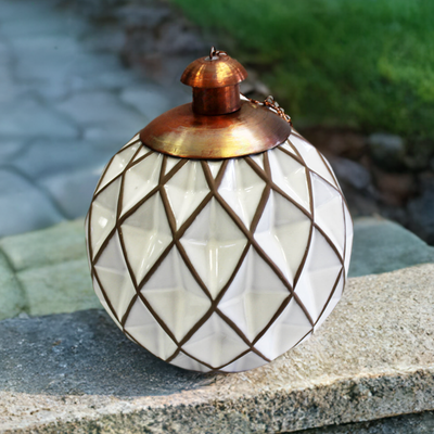 Minimalist Diamond Ceramic Tabletop Torch