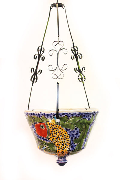Talavera Hanging Basket Planter-  LICHB