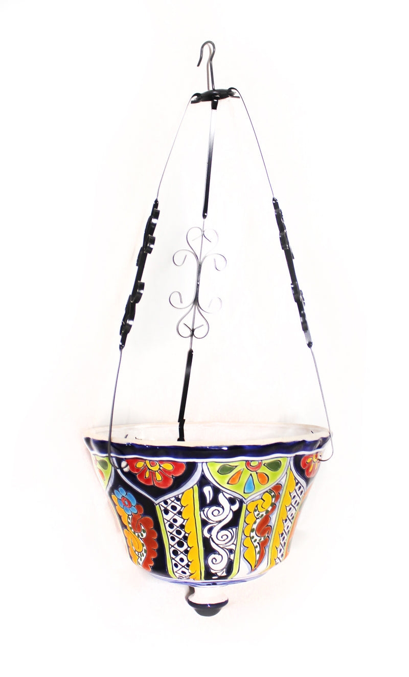 Talavera Hanging Basket Planter-  LICHB
