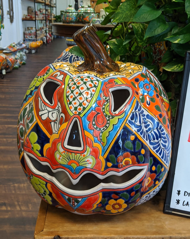 Large Talavera Pumpkin-   LCCANPT1