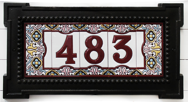 Pearl Powder-Coated Aluminum Frame for 4 Numbers--FUNP4