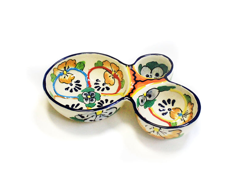 Olive Dish With 3 Compartments-   QA3001