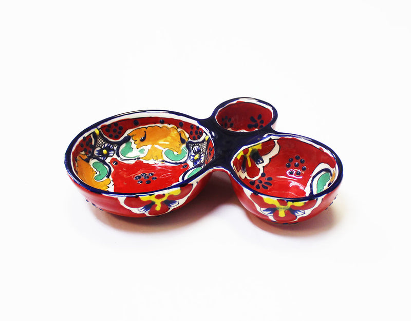 Olive Dish With 3 Compartments-   QC3001