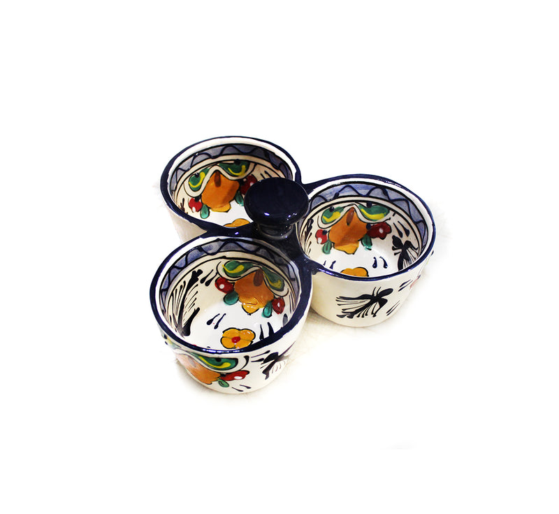 3 Compartment Salsa Dish- QRV0294