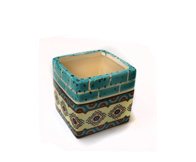 3" Printed Square Pot- RS4203