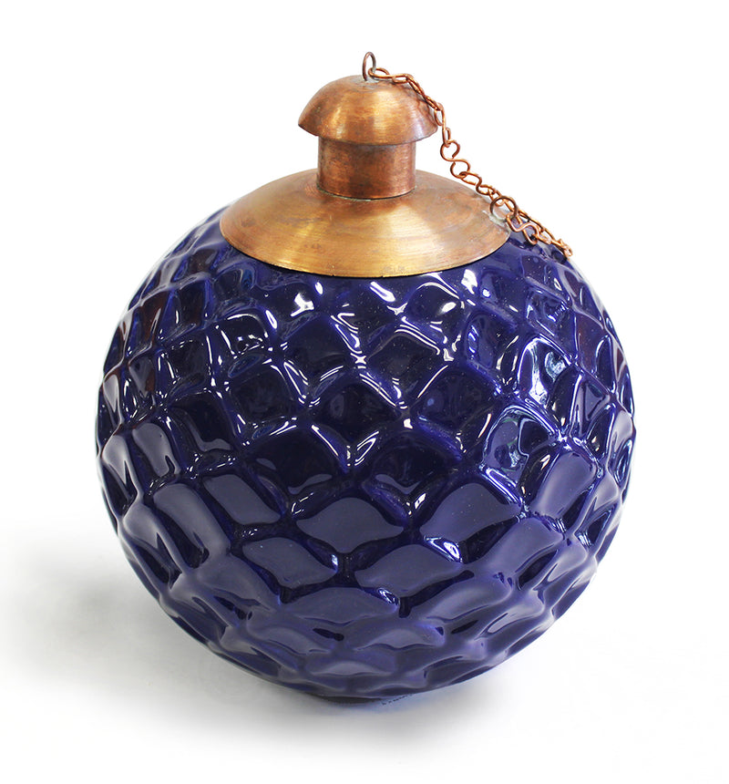 Blue Artichoke Ceramic Tabletop Torch   LCSTBA