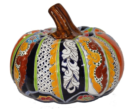 "Medium Talavera Pumpkin 10.50"" High x 18"" Dia."