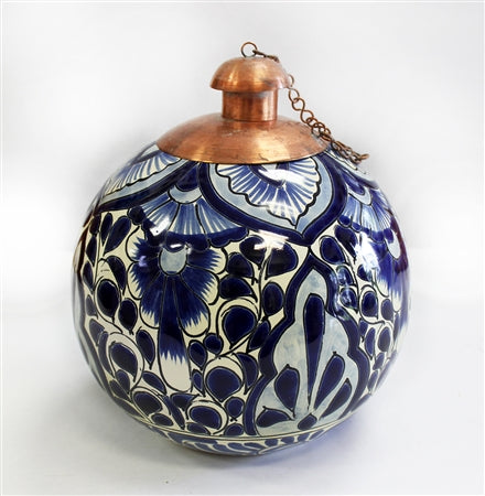 Blue Monochrome Ceramic Tabletop Torch   LCSTMB