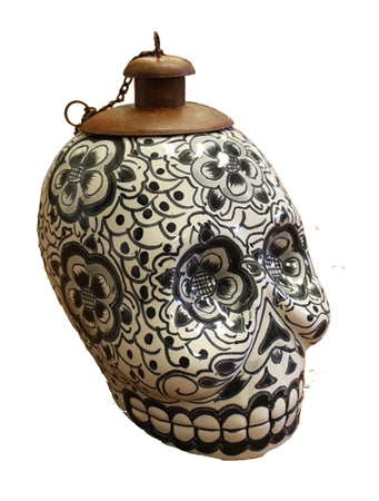 Day of the dead skull torch