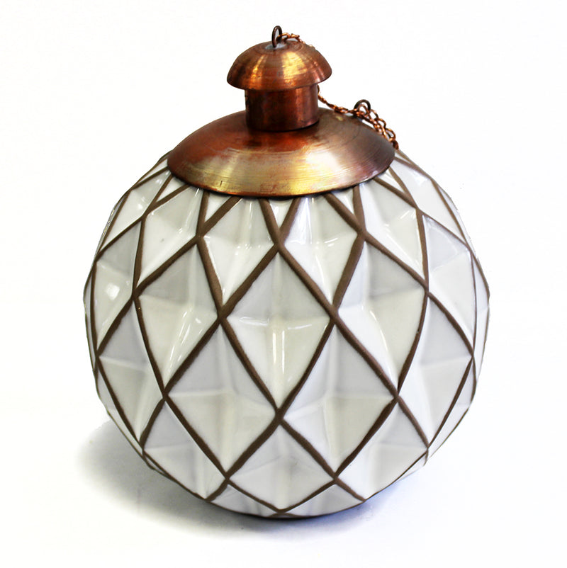 Minimalist Diamond Ceramic Tabletop Torch