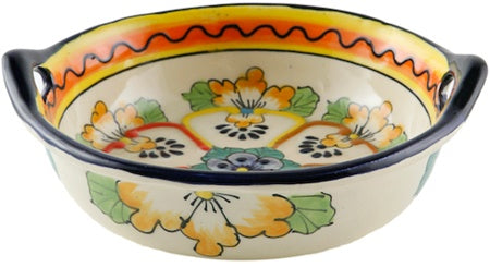 "Bowl w/ two handles 7""dia"