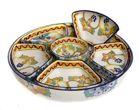 "Divided tray w/ compartments 12.5"" dia"